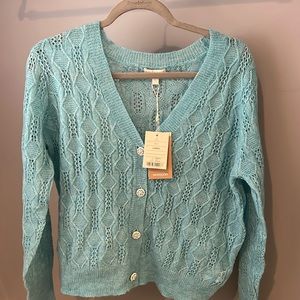 NEW Monsoon Teal Cardigan, Large